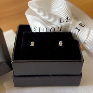 Louise Jean Petite Oval Diamond Studs